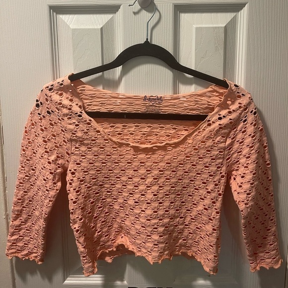 Free People Tops - Free People Coral Lace Blouse